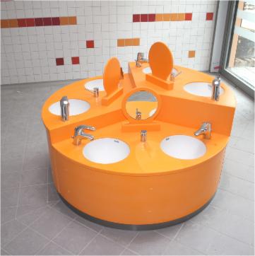 Kindergarten Waschbecken: Waschtische und Waschrinnen nach Mass